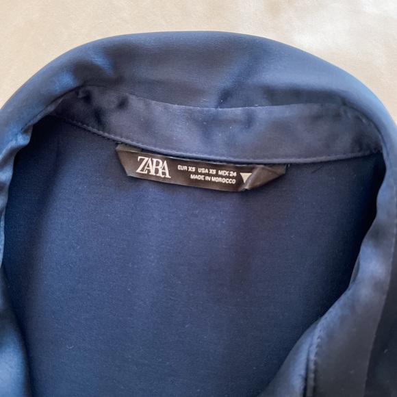 Midnight Blue Satin Dress - Picture 7 of 7